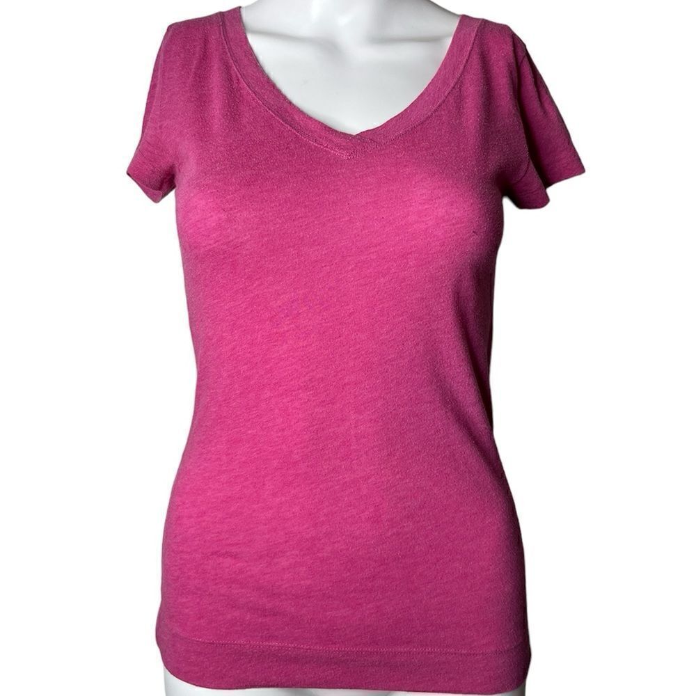 Victoria's Secret Short Sleeve V Neck Casual Shirt Pink Size XS